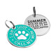 Эмалированный Адресник для Собак BronzeDog Call My Mom Бирюзовый