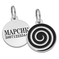 Эмалированный Адресник BronzeDog Леденец для Собак Черный