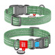 Нашийник WAUDOG Re-cotton з QR паспортом, з відновленої бавовни, пластикова пряжка, зелений XL 35-58 см