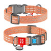 Нашийник WAUDOG Re-cotton з QR паспортом, з відновленої бавовни, пластикова пряжка, помаранчевий S 23-35 см