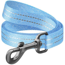Поводок WAUDOG Re-cotton, из восстановленного хлопка, голубой S 200см