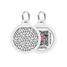 Адресник WAUDOG Smart ID з QR паспортом, преміум, малюнок "Геометрія"