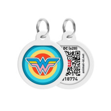 Адресник WAUDOG Smart ID з QR паспортом, преміум, малюнок "Чудо-жінка 1"