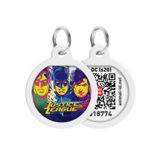 Адресник WAUDOG Smart ID з QR паспортом, преміум, малюнок "Ліга справедливості"