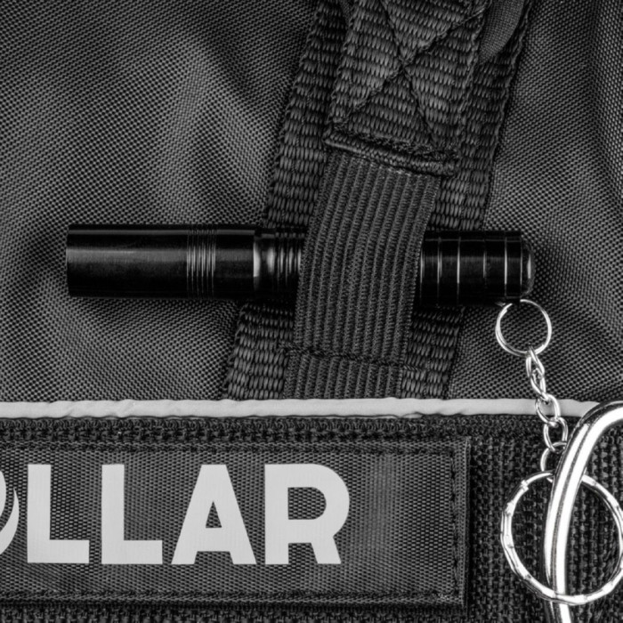 Шлея "Dog Extremе" "POLICE" №4 (с фонариком), (В:70-100см), черный
