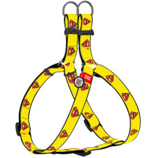 Нейлоновая шлея WAUDOG Nylon с QR паспортом, рисунок "Супермен 2", для собак и кошек XS 28-40 см