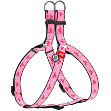 Нейлоновая шлея WAUDOG Nylon с QR паспортом, рисунок "Чудо-женщина 1", для собак и кошек XS 28-40 см