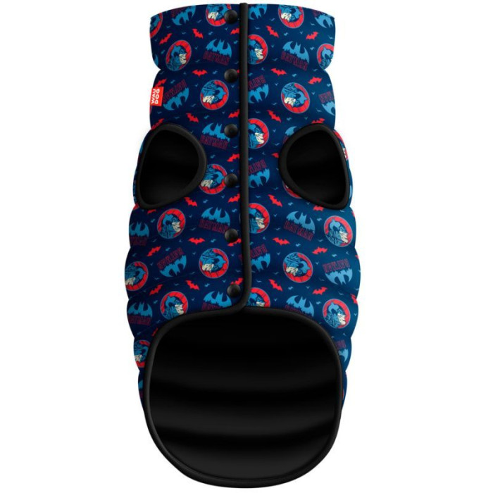 Курточка WAUDOG для собак, рисунок "Бэтмен красно-голубой" S40 37-40 см 52-55 см