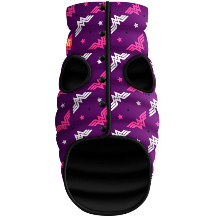 Курточка WAUDOG для собак, рисунок "Чудо-женщина фиолет" S40 37-40 см 52-55 см