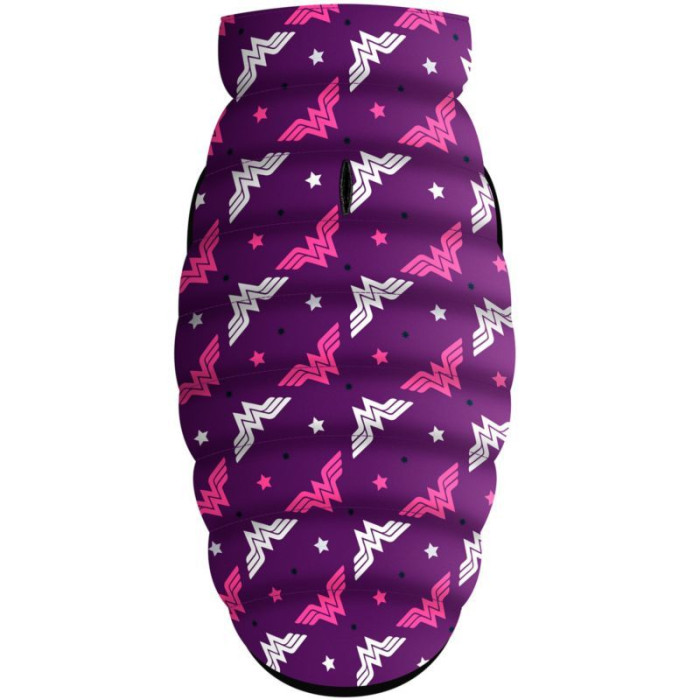 Курточка WAUDOG для собак, рисунок "Чудо-женщина фиолет" S40 37-40 см 52-55 см