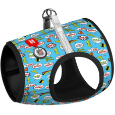 Шлея WAUDOG с QR паспортом, рисунок "Лига справедливости" XS1 24-27 см