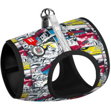 Шлея WAUDOG с QR паспортом, рисунок "Супермен комикс" XS1 24-27 см