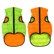 Двостороння курточка AiryVest для собак, помаранчево-салатова XS25 22-25 см 36-38 см