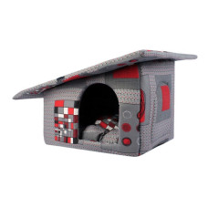 Будиночок-будка Теремок для собак та кішок, 48х33х35 см