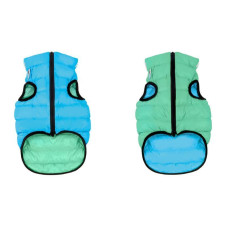 Двостороння курточка AiryVest Lumi для собак, салатово-блакитна XS22 20-22 см 33-35 см