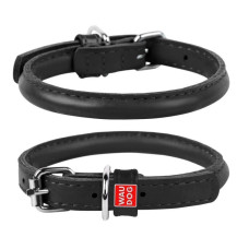 Нашийник круглий WAUDOG Glamour, Чорний XS1 17-20 см