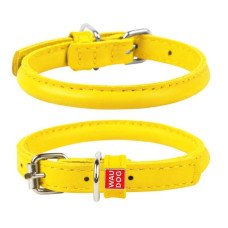 Нашийник круглий WAUDOG Glamour, Жовтий XS1 17-20 см