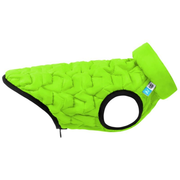 Двусторонняя курточка AiryVest UNI для собак, черно-салатовая XS28 25-28 см 35-41 см