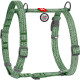 Шлея для собак з ручкою з відновленої бавовни анатомічна Н-подібна WAUDOG Re-cotton з QR-паспортом, світловідбивна, пластиковий фастекс, зелена, L, Ш 25 мм, A 60-85 см, B 60-100 см