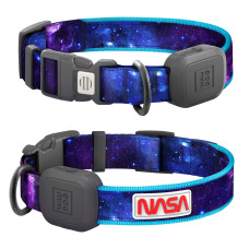 Ошейник для собак с подсветкой WAUDOG LED, NASA21, Type-C, S-M, Ш 25 мм, Длин 31-45 cm