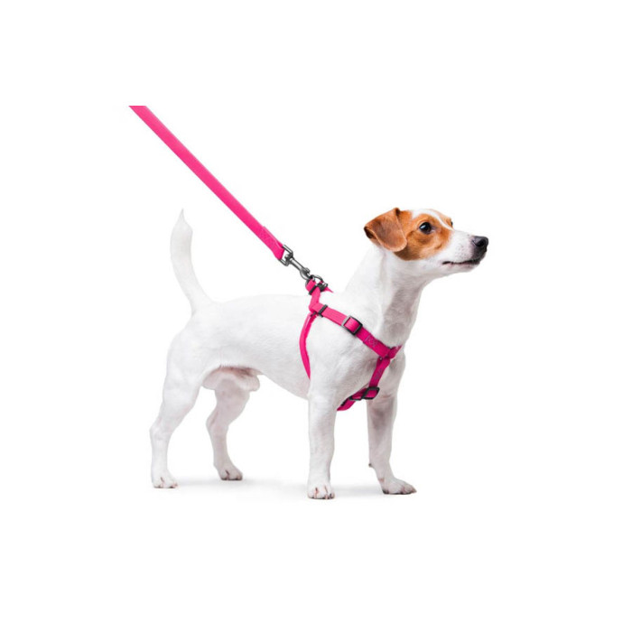 Шлея для собак WAUDOG WATERPROOF водостойкая, металл. застежка-фастекс, Розовая L 60-90 см