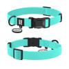 Ошейник для собак водостойкий WAUDOG Magnet c QR паспортом, магнитная пряжка-фастекс, XL, Ш 25 мм, Длин 38-58 см, тиффани