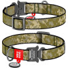 Нашийник для собак нейлоновий WAUDOG Nylon з QR-паспортом, малюнок "Мілітарі", металевий фастекс, XL, Ш 25 мм, Дл 39-58 см