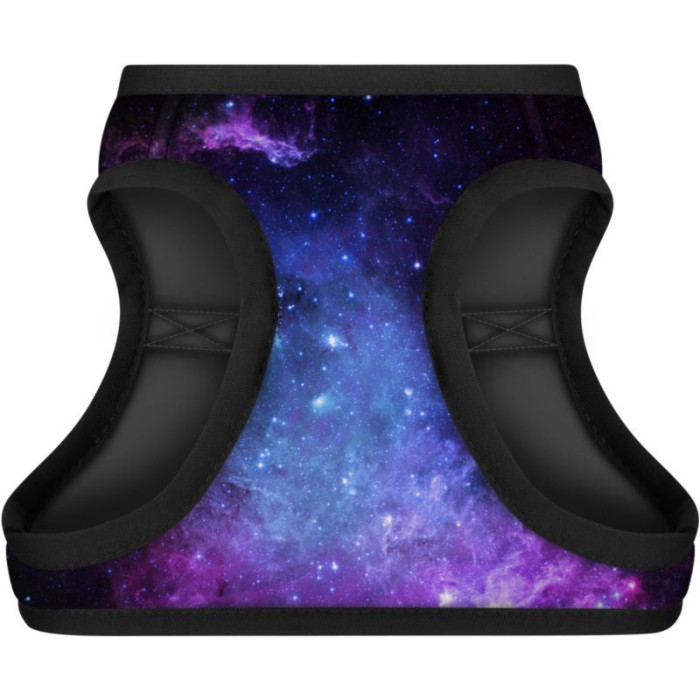 Мягкая нейлоновая шлея для собак WAUDOG Clothes с QR паспортом, с рисунком "NASA21" XS1 24-27 18-20  см