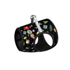 Шлея для собак м'який WAUDOG Clothes c QR-паспортом, малюнок "Рік і Морті 2", ХS1 B 24-27 см, C 18-20 cм