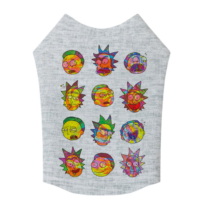 Майка для собак WAUDOG Clothes, рисунок "Рик и Морти 1", M40, B 62-68 см, С 35-40 см