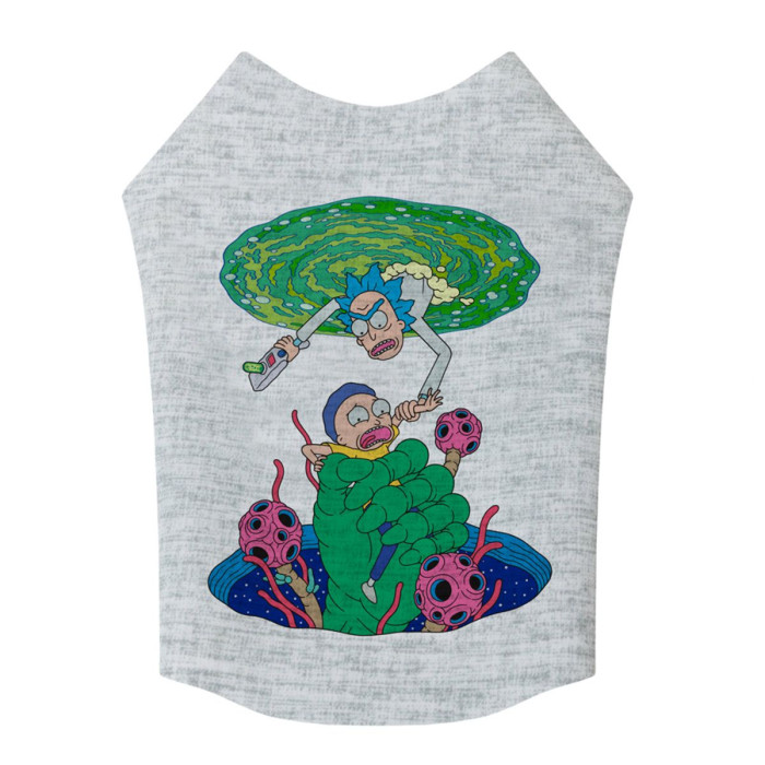 Майка для собак WAUDOG Clothes, рисунок "Рик и Морти 3", S40, B 50-56 см, С 29-34 см