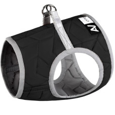 Мягкая нейлоновая шлея для собак AiryVest ONE Черная XS1 24-27 см