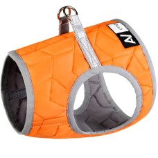 Мягкая нейлоновая шлея для собак AiryVest ONE Оранжевая XS1 24-27 см