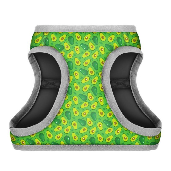 Шлея WAUDOG с QR паспортом, рисунок "Авокадо" XS1 24-27см