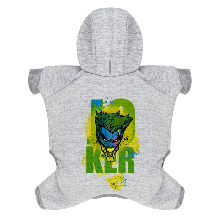 Комбінезон для собак WAUDOG Clothes, малюнок "Джокер", софтшелл, S30, B 50-55 см, З 35-39 см