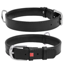 Ошейник WAUDOG Glamour без украшений, черный XS1 18-21 см