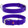 Ошейник WAUDOG Glamour без украшений, фиолетовый XS1 18-21 см