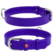 Ошейник WAUDOG Glamour без украшений, фиолетовый XS1 18-21 см