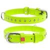 Ошейник WAUDOG Glamour с клеевыми стразами, Салатовый XS3 21-29  см