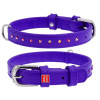 Ошейник WAUDOG Glamour с клеевыми стразами, Фиолетовый XS3 21-29  см