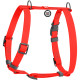 Шлея для собак водостойкая анатомическая Н-образная WAUDOG Waterproof с QR-паспортом, пластиковая пряжка-фастекс, L, Ш 25 мм, А 50-85 см, В 60-100 см, красный