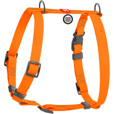 Шлея для собак водостойкая анатомическая Н-образная WAUDOG Waterproof с QR-паспортом, пластиковая пряжка-фастекс, XL, Ш 40 мм, А 60-98 см, В 69-110 см, оранжевый