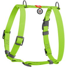 Шлея для собак водостойкая анатомическая Н-образная WAUDOG Waterproof с QR-паспортом, пластиковая пряжка-фастекс, XL, Ш 40 мм, А 60-98 см, В 69-110 см, салатовый