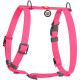 Шлея для собак водостойкая анатомическая Н-образная WAUDOG Waterproof с QR-паспортом, пластиковая пряжка-фастекс, XL, Ш 40 мм, А 60-98 см, В 69-110 см, розовый