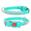 Нашийник WAUDOG Glamour "Полотно стрази", ментоловий XS2 19-25 см