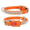 Нашийник WAUDOG Glamour "Полотно стрази", помаранчевий XS1 18-21 см