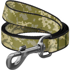 Поводок для собак нейлоновый WAUDOG Nylon, рисунок "Милитари", S, Ш 15 мм, Дл 122 cм