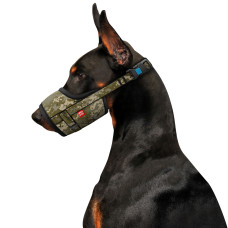 Намордник для собак WAUDOG Nylon, рисунок "Милитари", пластиковый фастекс, размер S, О 14-20 см