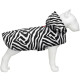 Дождевик-накидка с капюшоном для собак WAUDOG Clothes, рисунок "Зебра", S - А 32-35 см, B 41-52 см, С 26-33 см