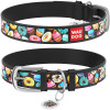 Ошейник WAUDOG Design, рисунок "Пончики" чёрный XS2 21-29  см